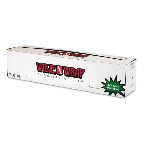 Anchor Packaging Valuewrap Foodservice Film, 18" X 2,000 Ft