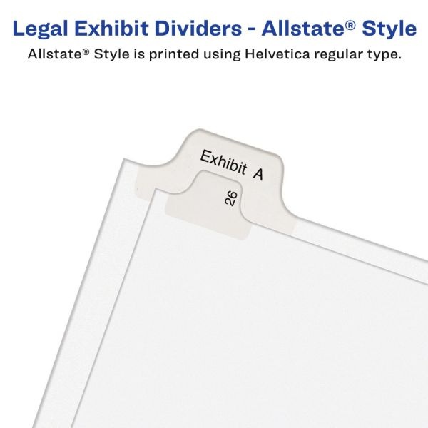 Avery Allstate Style Collated Legal Dividers, Letter Size, White, 101-125 Tab, 1 Set
