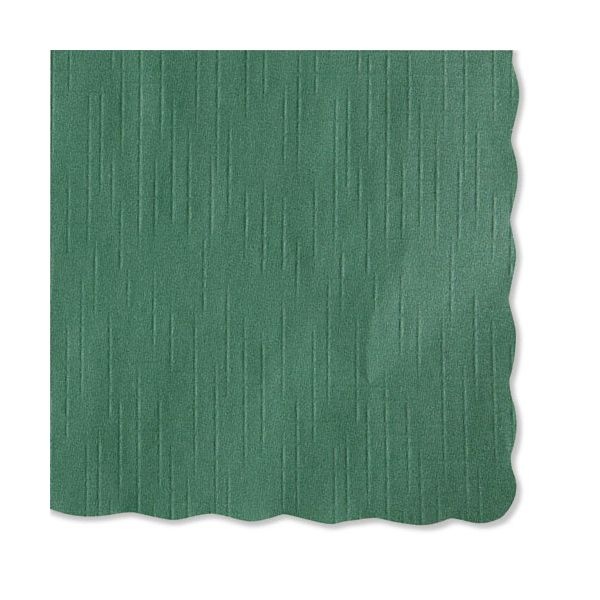 Hoffmaster Solid Color Scalloped Edge Placemats, 9.5 X 13.5, Hunter Green, 1,000/Carton