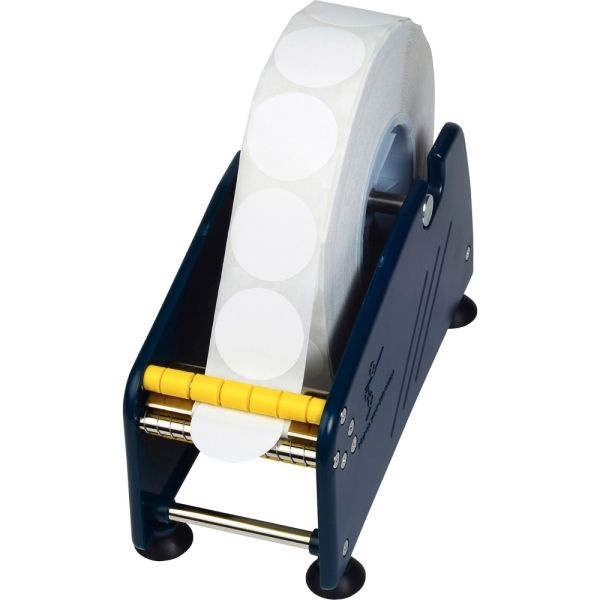 Tatco Adhesive Back Mailing Seals Round, 1 1/2" Diameter, 3" Core, White, 3,000 Per Roll
