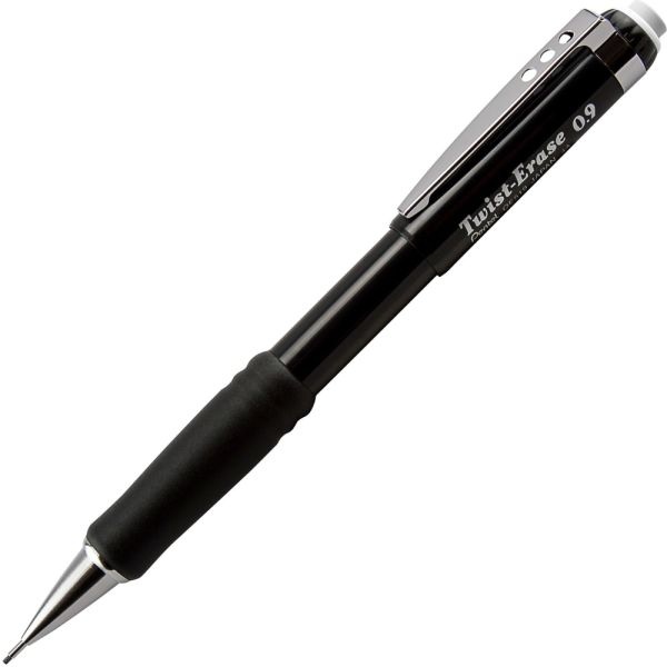 Pentel Twist-Erase Iii Mechanical Pencil, 0.9 Mm, Black Barrel