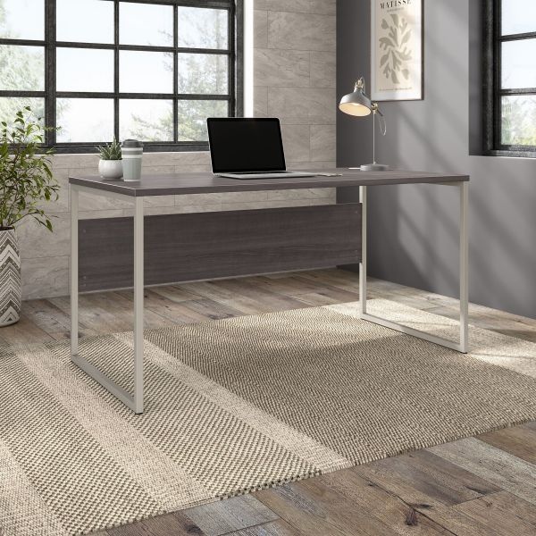 Bush Business Furniture Hybrid 60W X 30D Computer Table Desk With Metal Legs In Storm Gray