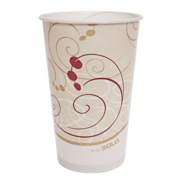 Solo 16 Oz Symphony Waxed Paper Cold Cups