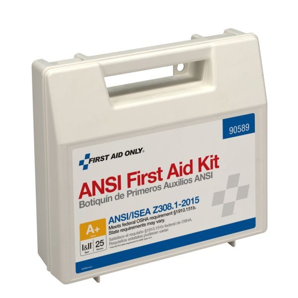 First Aid Only 25-Person Bulk Plastic First Aid Kit - Ansi Compliant - 141 X Piece(S) For 25 X Individual(S) - 1 Each