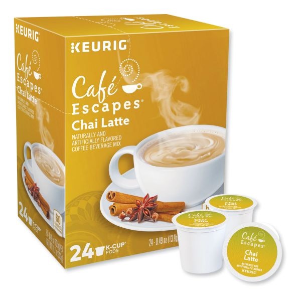 Café Escapes Cafe Escapes Chai Latte K-Cups, 24/Box