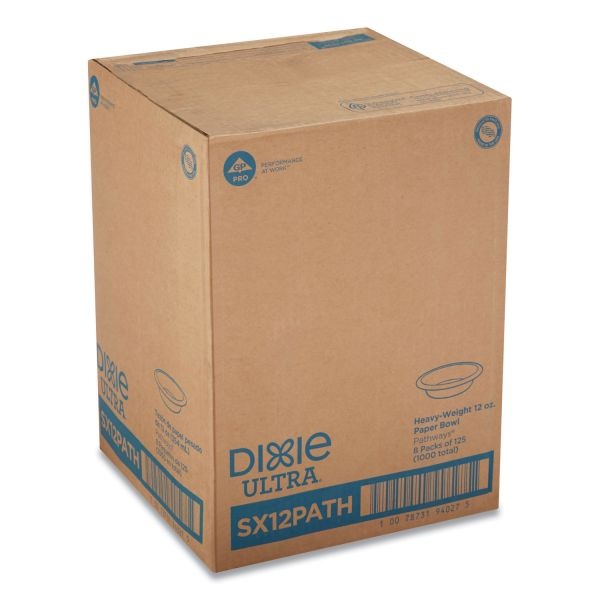 Dixie Ultra Heavyweight Paper Bowls, 12 Oz, Case Of 1000