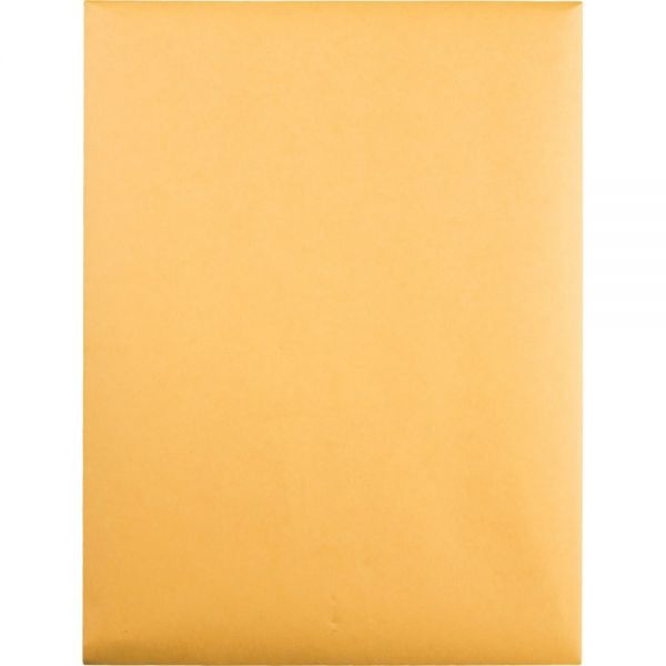 Quality Park Clasp Envelope, 32 Lb Bond Weight Kraft, #10 1/2, Square Flap, Clasp/Gummed Closure, 9 X 12, Brown Kraft, 100/Box