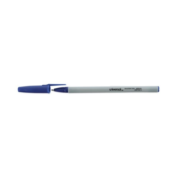 Ballpoint Pen Value Pack, Stick, Medium 1 Mm, Blue Ink, Gray/Blue Barrel, 60/Pack