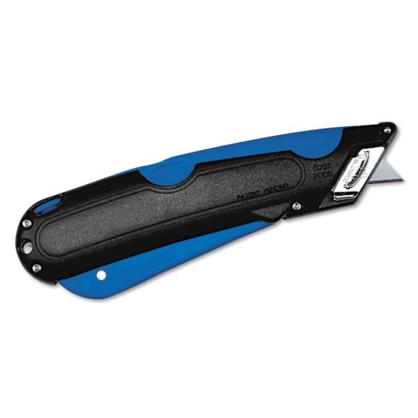 Cosco Easycut Self-Retracting-Blade Safety Cutter, Black/Blue
