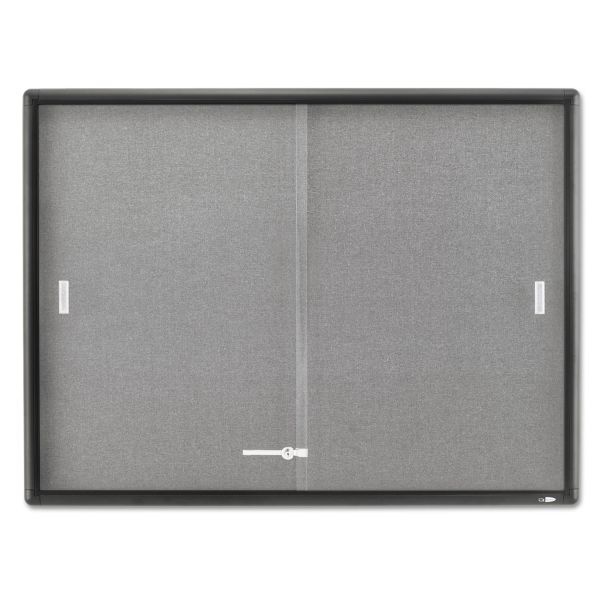 Quartet Enclosed Bulletin Board, 36" X 48", Aluminum Frame With Black Finish
