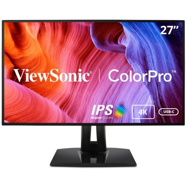 Viewsonic Vp2768a-4K 27" Colorpro 4K Uhd Ips Monitor With 90W Powered Usb C, Rj45, Srgb And Hdr10