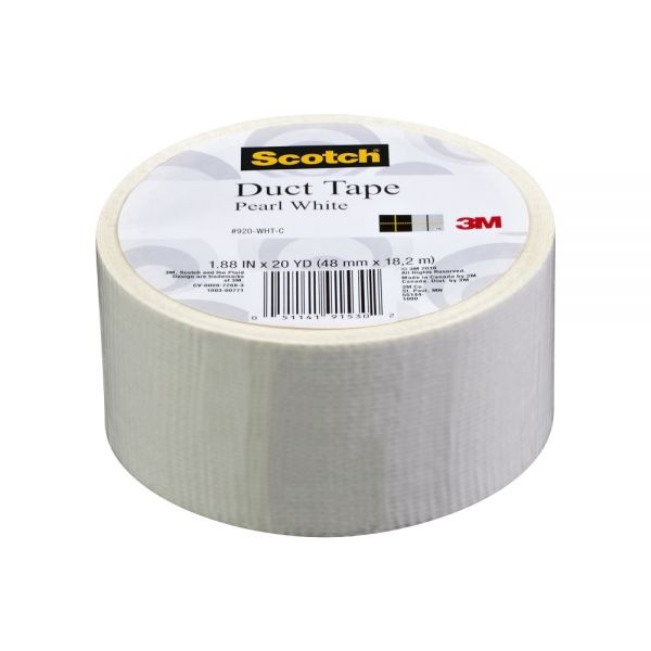Scotch Colored Duct Tape, 1 7/8" X 20 Yd., White