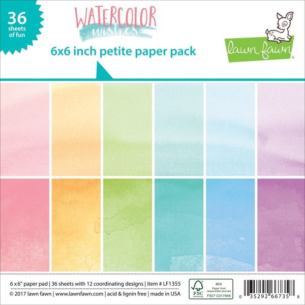 Lawn Fawn Single-Sided Petite Paper Pack 6"X6" 36/Pkg