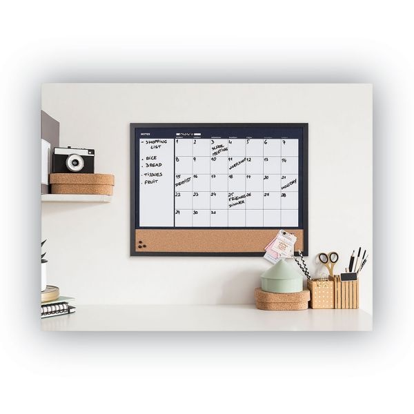 Mastervision 3-In-1 Combo Planner, 24.21" X 17.72", White, Mdf Frame