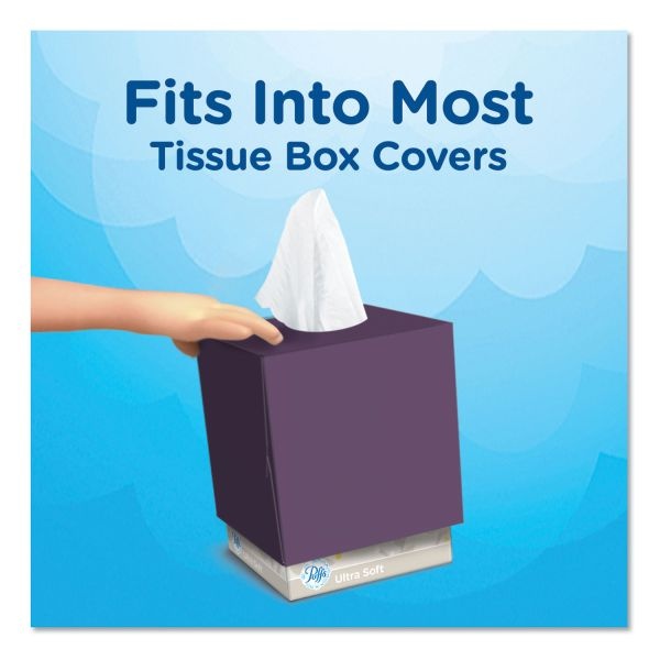 Puffs Ultra Soft 2-Ply Facial Tissue, White, 56 Tissues Per Box, Case Of 24 Boxes