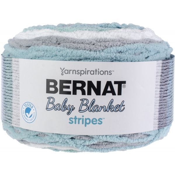 Bernat Baby Blanket Stripes Yarn - Seaglass
