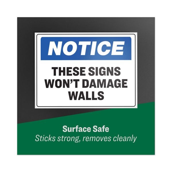 Avery Surface Safe Removable Label Safety Signs, Inkjet/Laser Printers, 3.5 X 5, White, 4/Sheet, 15 Sheets/Pack