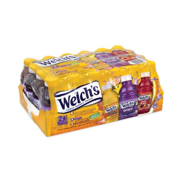 Welch's Fruit Juice Variety Pack, Fruit Punch, Grape, And Orange