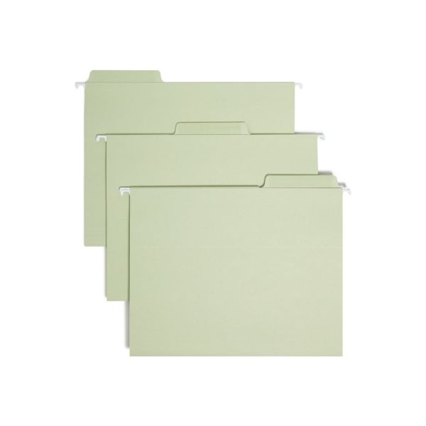 Smead Erasable Fastab Hanging File Folders, Letter Size, Moss, Box Of 20 Folders