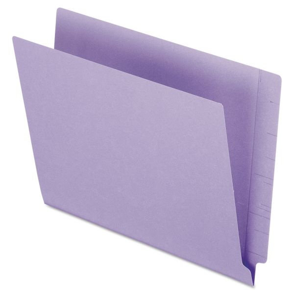 Pendaflex Colored End Tab Folders With Reinforced Double-Ply Straight Cut Tabs, Letter Size, 0.75" Expansion, Purple, 100/Box