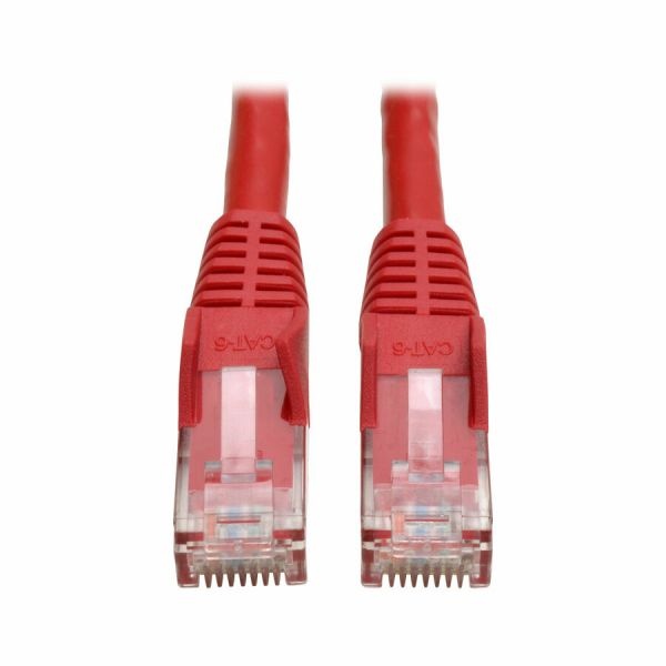 Tripp Lite By Eaton Cat6 Gigabit Snagless Molded (Utp) Ethernet Cable (Rj45 M/M) Poe Red 25 Ft. (7.62 M)