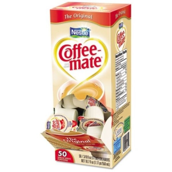 Nestlé Coffee-Mate Liquid Creamer, Original Flavor, 0.38 Oz Single Serve X 50