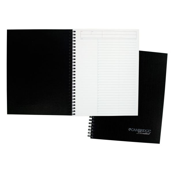 Cambridge Limited Quicknotes Action Planner Legal Pad, 7 1/2" X 9 1/2", 30% Recycled, Black, 80 Sheets