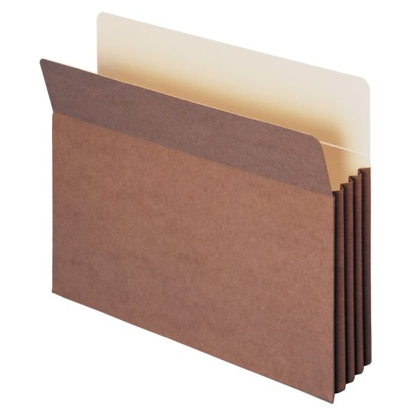 Smead Tuff Pocket File Pockets, 3 1/2" Expansion, 9 1/2" X 11 3/4", 30% Recycled, Dark Brown, Pack Of 10