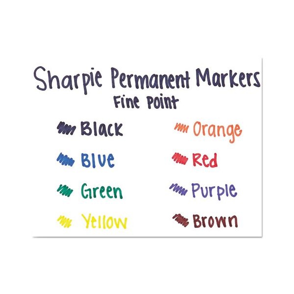 Sharpie Fine Tip Permanent Marker Value Pack, Fine Bullet Tip, Blue, 36/Pack