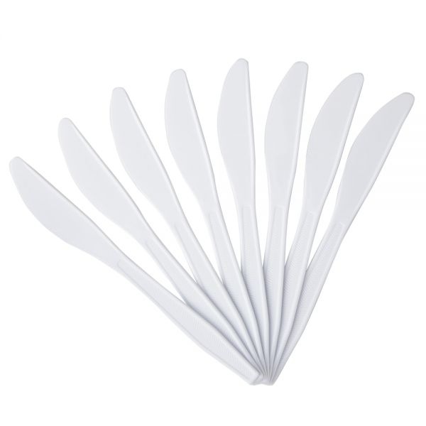 Highmark Medium-Length Plastic Cutlery, Knives, Pack Of 100 Knives