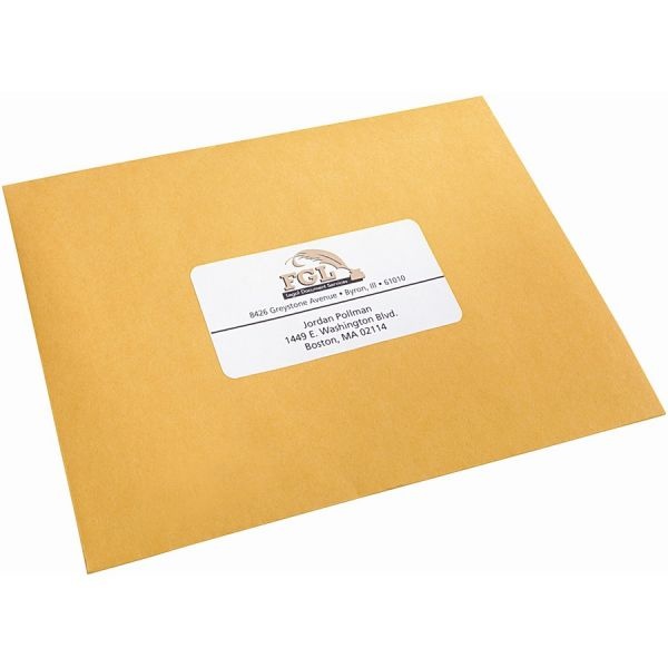Avery Mini-Sheets Mailing Labels, Inkjet/Laser Printers, 2 X 4, White, 4/Sheet, 25 Sheets/Pack