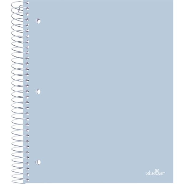 Stellar Poly Notebook, 8-1/2" X 11", 5 Subject, College Ruled, 200 Sheets, Baby Blue