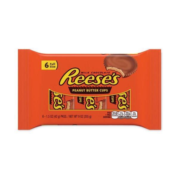 Reese's Peanut Butter Cups, 1.5 Oz Bar, 6 Bars/Pack, 2 Packs/Box