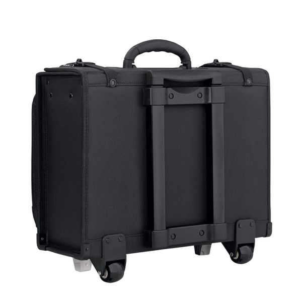 Solo New York Morgan Rolling Hard Side Catalog Case With 17.3" Laptop Compartment, Black