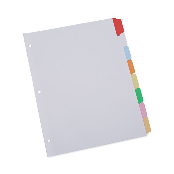 Universal Write-On/Erasable Indexes, 8-Tab, Multi-Color Tab, Letter, 1 Set