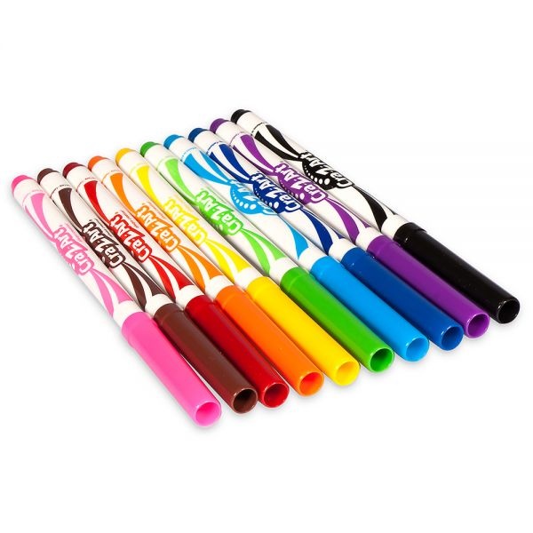 Cra-z-art Super Washable Markers, Fine Tip, Assorted Barrel, Assorted 