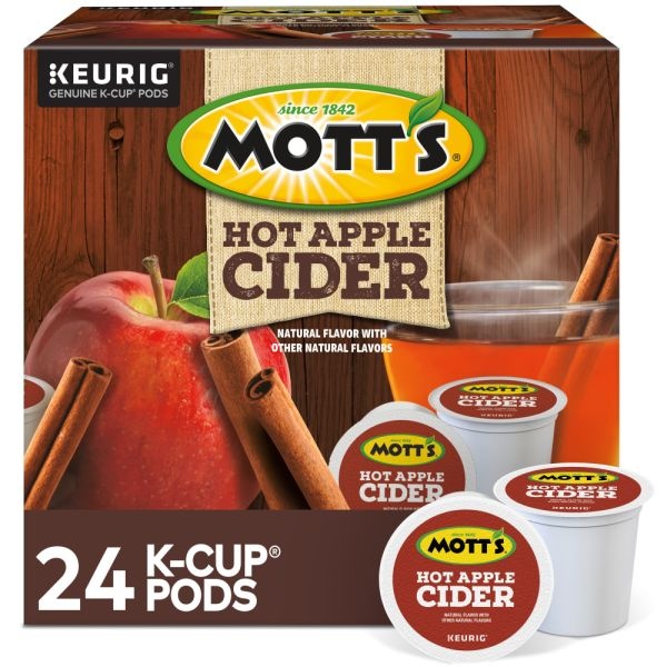 Mott's Single-Serve K-Cup Pods, Hot Apple Cider, Pack Of 24