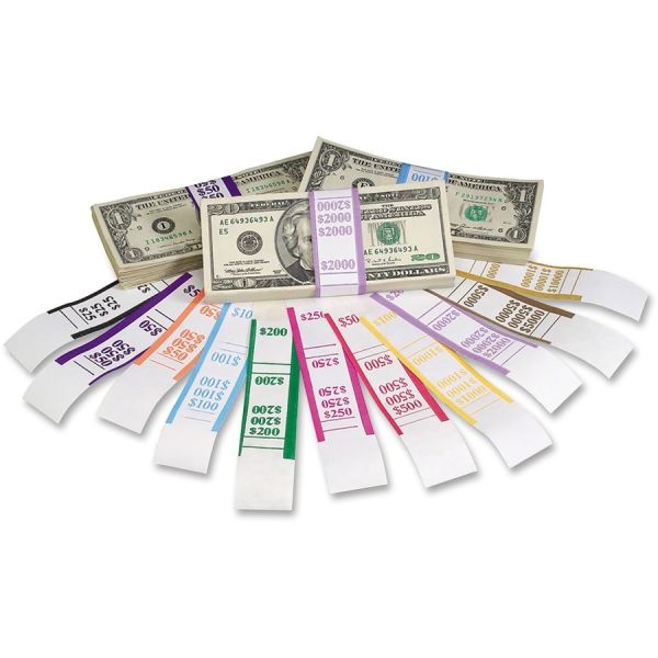 Currency Straps, Deep Purple, Pack Of 1,000,