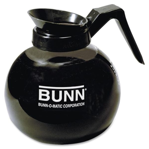 Bunn Pour-O-Matic 12-Cup Decanter, Regular, Clear/Black