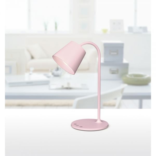 Realspace Kessly Led Desk Lamp With Usb Port, 17"H, Pink