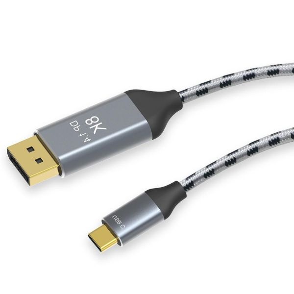 4Xem 8K/4K 1M Usb-C To Displayport Braided Cable