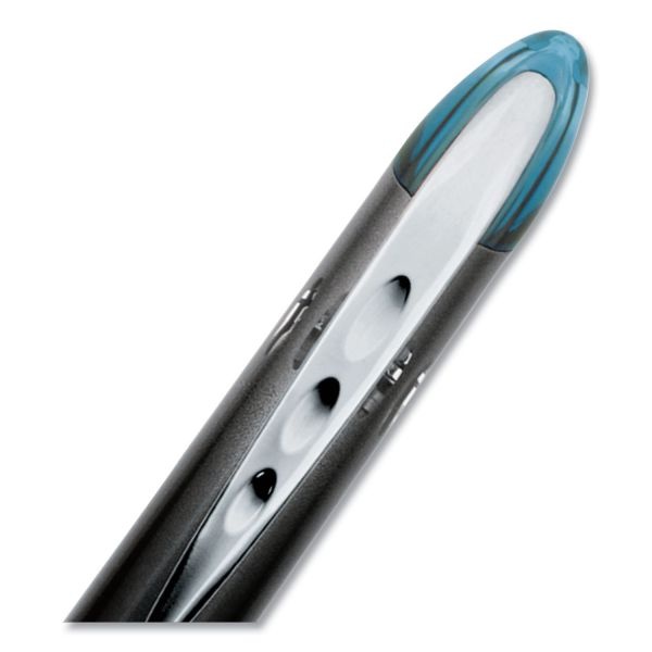 Uniball Vision Elite Hybrid Gel Pen, Stick, Extra-Fine 0.5 Mm, Red Ink, Black/Red/Clear Barrel