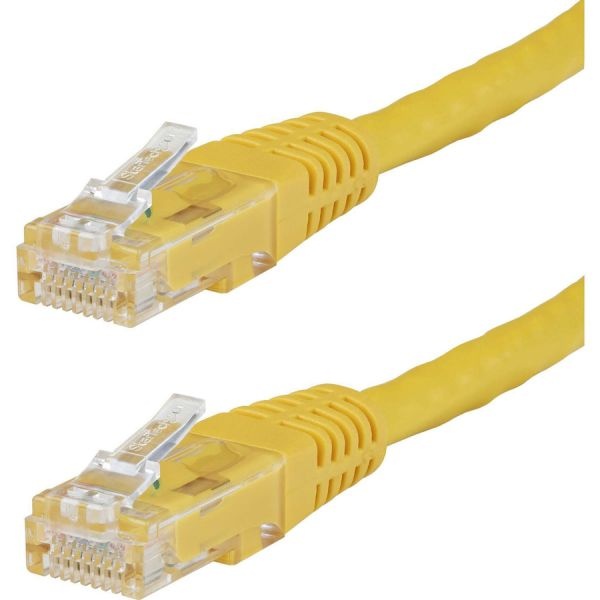 1Ft Cat6 Ethernet Cable - Yellow Molded Gigabit - 100W Poe Utp 650Mhz - Category 6 Patch Cord Ul Certified Wiring/Tia