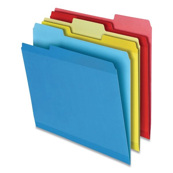 Pendaflex Poly Reinforced File Folder, 1/3-Cut Tabs: Assorted, Letter Size, Assorted Colors, 100/Pack