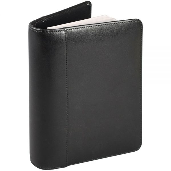 Samsill Regal Leather Business Card Binder, Black