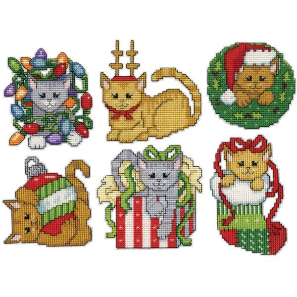 Design Works Plastic Canvas Ornament Kit 3"X3.5" Set Of 6