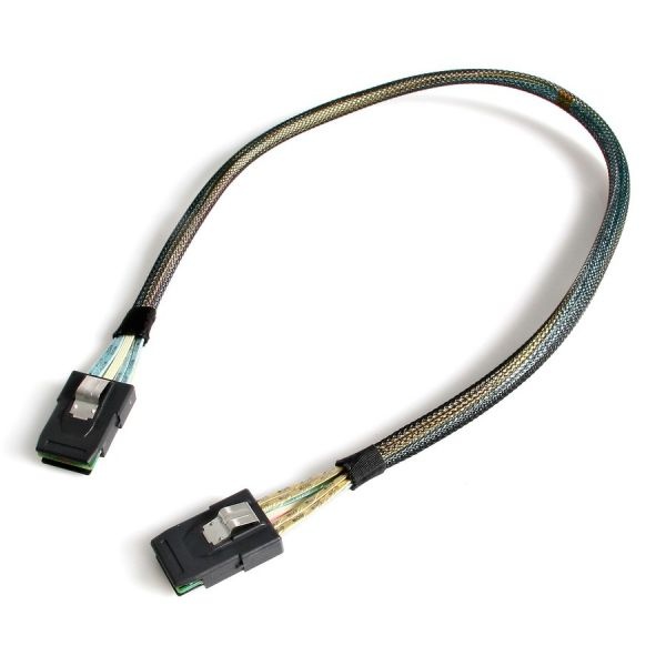 50Cm Internal Mini-Sas Cable Sff-8087 To Sff-8087 & Sideband - Serial Attached Scsi (Sas) Internal Cable - With Sidebands - 4-Lane - 36 Pin 4I Mini Multilane - 36 Pin 4I Mini Multilane - 50 Cm