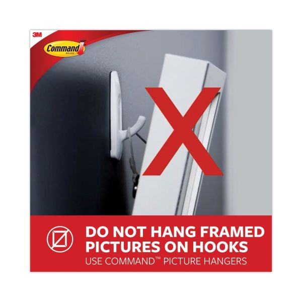 Command All Weather Hooks And Strips, Plastic, Medium, 2 Hooks And 4 Strips/Pack