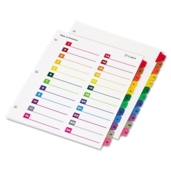 Cardinal Onestep Printable Table Of Contents And Dividers - Double ...