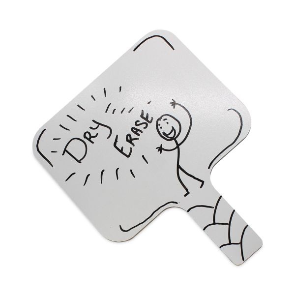 Flipside Dry Erase Paddle, 9.75 X 8, White Surface, 12/Pack